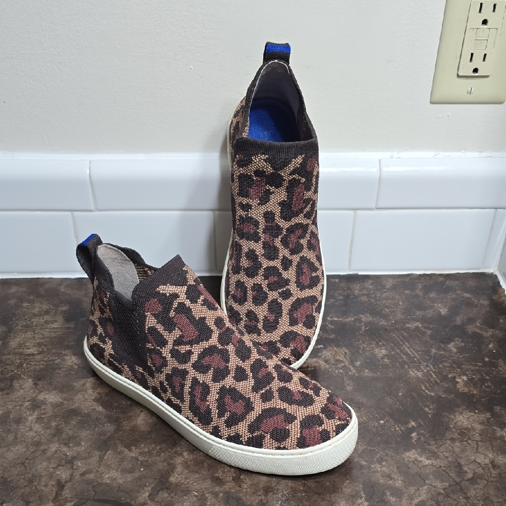Rothy's Leopard Print Slip-On Sneakers